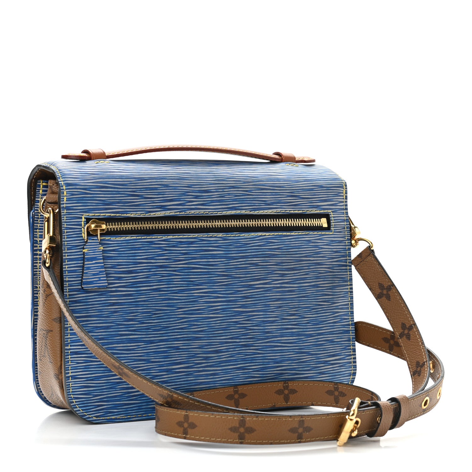 Louis Vuitton Epi Reverse Monogram Pochette Metis Denim Light 2 of 8