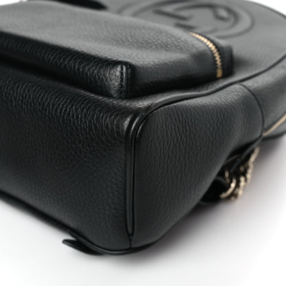 Gucci Pebbled Calfskin Soho Chain Backpack Black 9 of 9