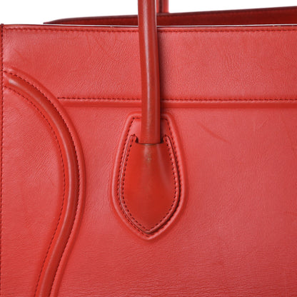 Celine Nappa Calfskin Medium Phantom Luggage Vermillion 20 of 28