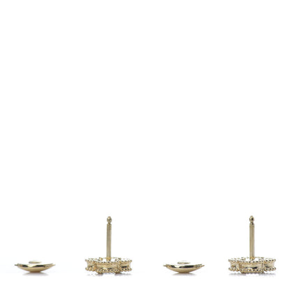 Van Cleef & Arpels 18K Yellow Gold Mother of Pearl Sweet Alhambra Earrings 5 of 11