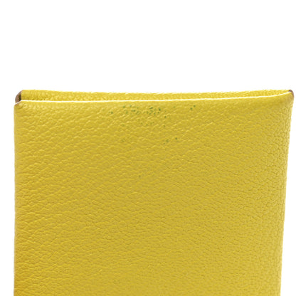 Hermes Chevre Mysore Calvi Card Case Lime 8 of 9