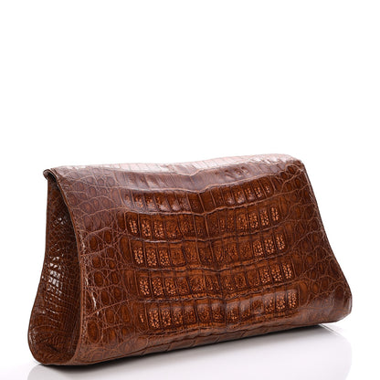 Nancy Gonzalez Crocodile Crossbody Clutch Cognac 3 of 7