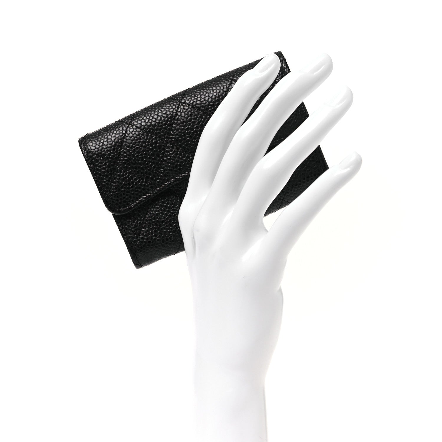 Chanel Caviar Quilted Flap Card Holder Black 2 of 8
