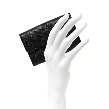 Chanel Caviar Quilted Flap Card Holder Black 2 of 8