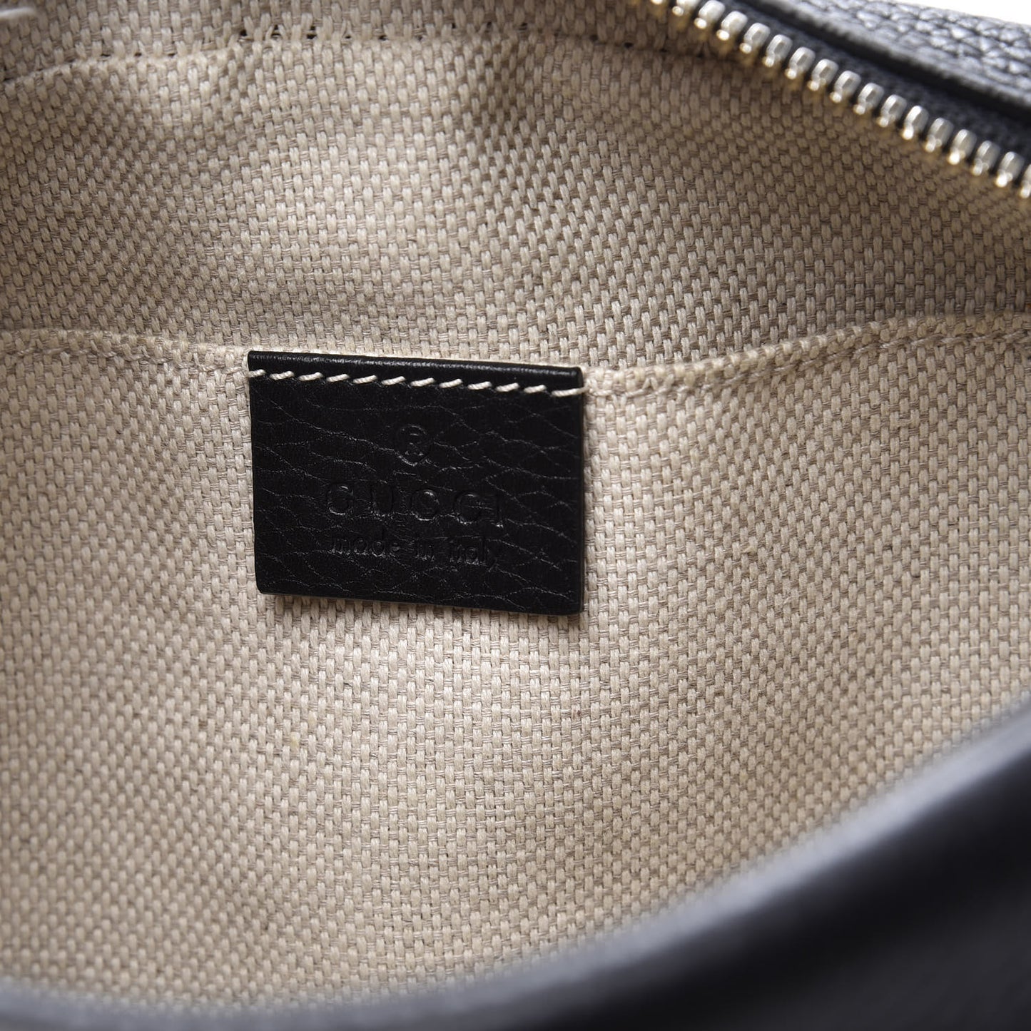 Pebbled Calfskin Small Soho Disco Bag Black