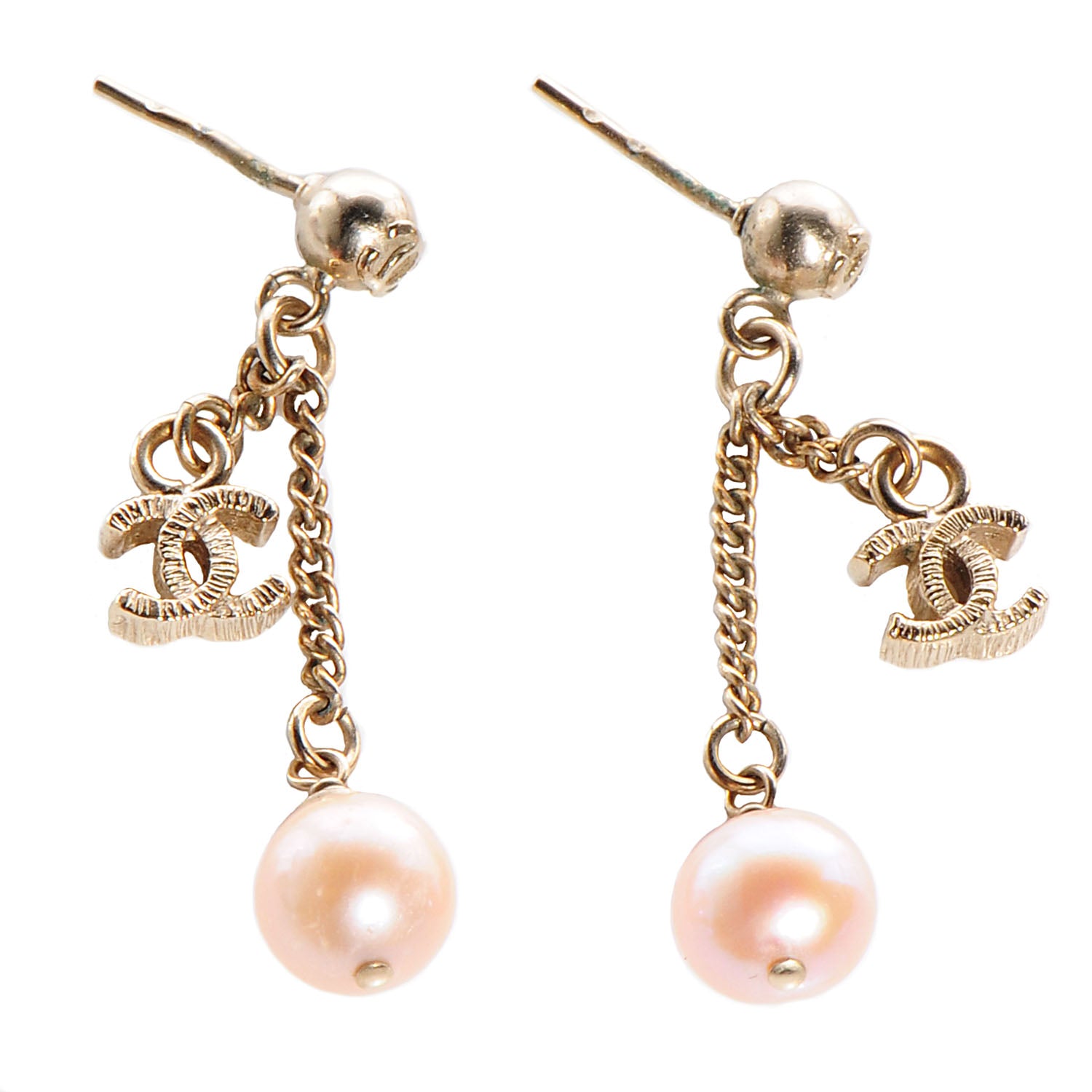 Chanel Pearl CC Dangle Earrings 1 of 4