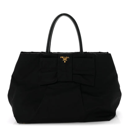 Prada Nylon Tessuto Fiocco Bow Tote Black 1 of 11