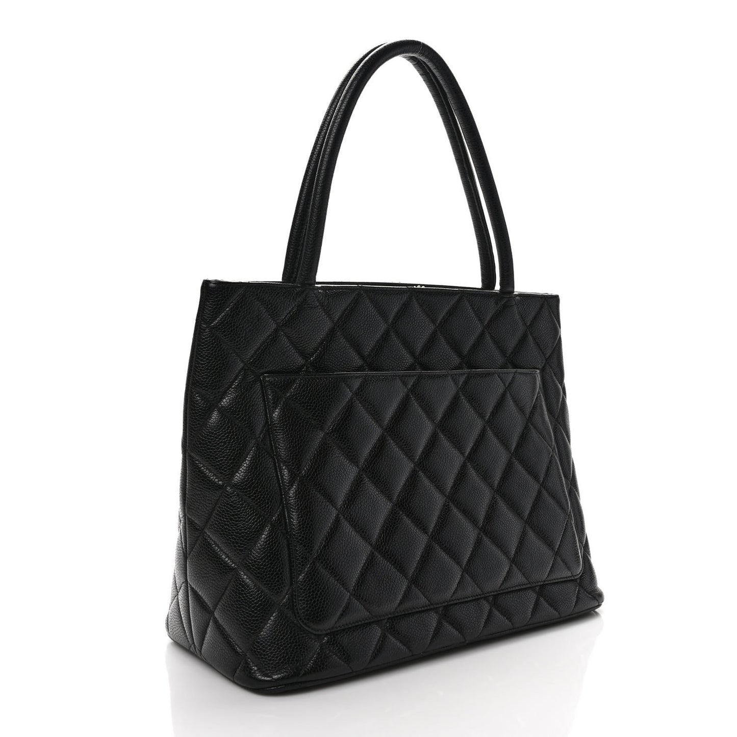 Caviar Quilted Medallion Tote Black