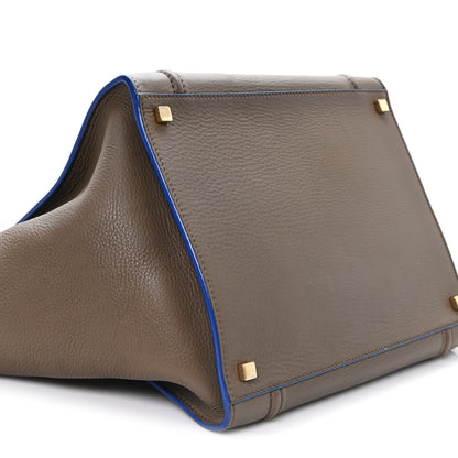 Celine Baby Grained Medium Phantom Luggage Taupe Blue Trim 8 of 10