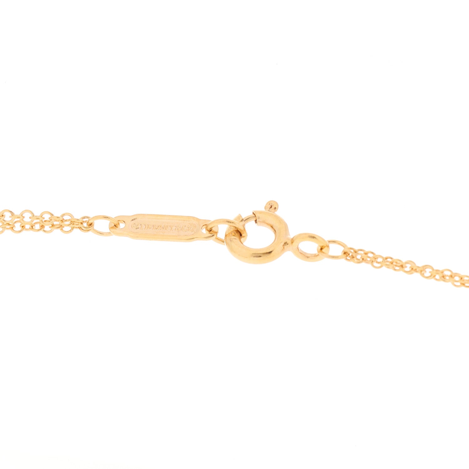 Tiffany 18K Rose Gold Infinity Double Chain Pendant Necklace 5 of 5