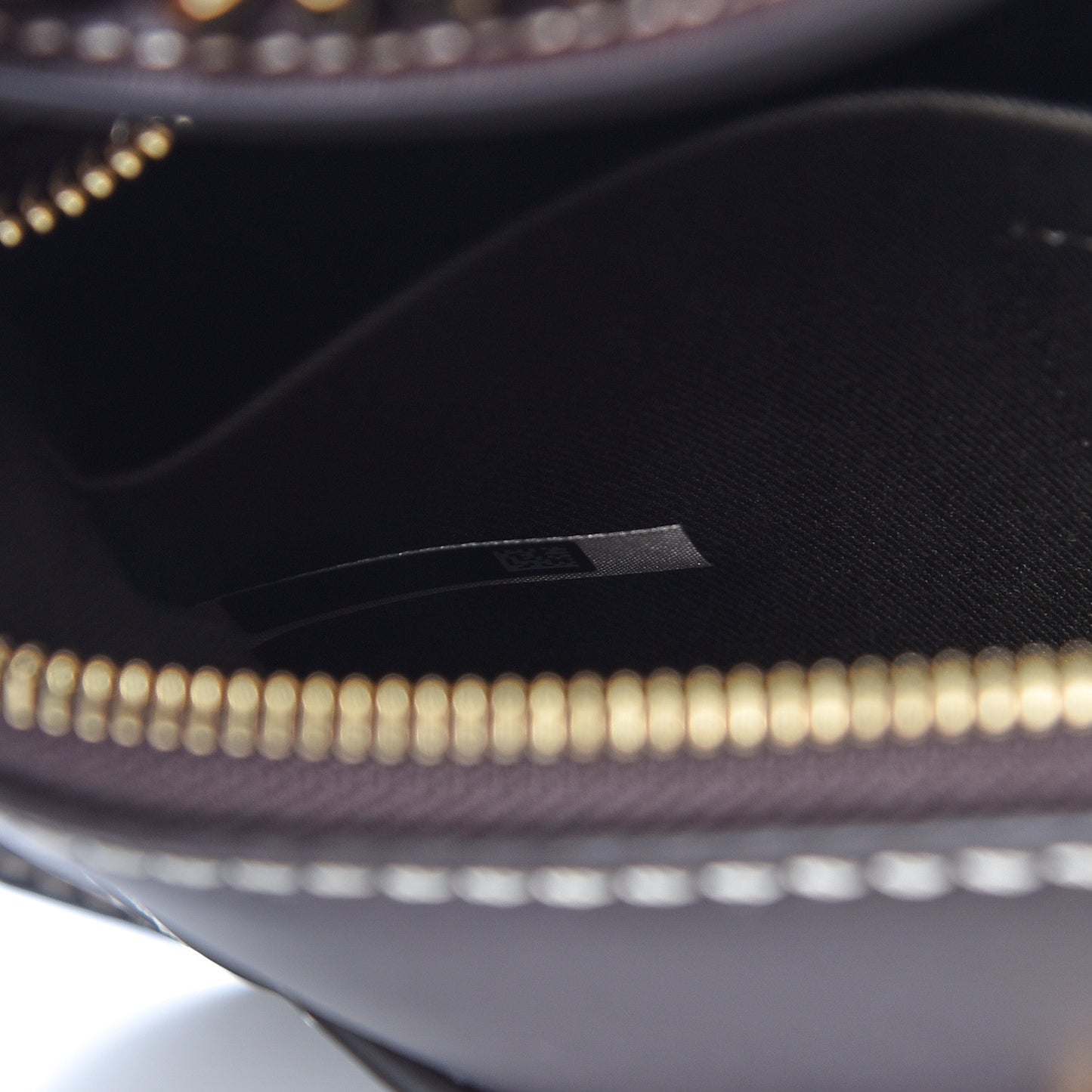 Shiny Calfskin Small Marcie Saddle Shoulder Bag Black Raisin