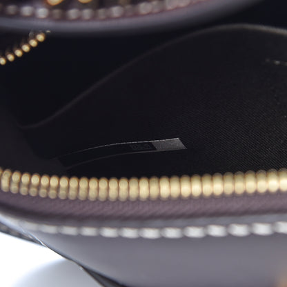 Chloe Shiny Calfskin Small Marcie Saddle Shoulder Bag Black Raisin 8 of 13