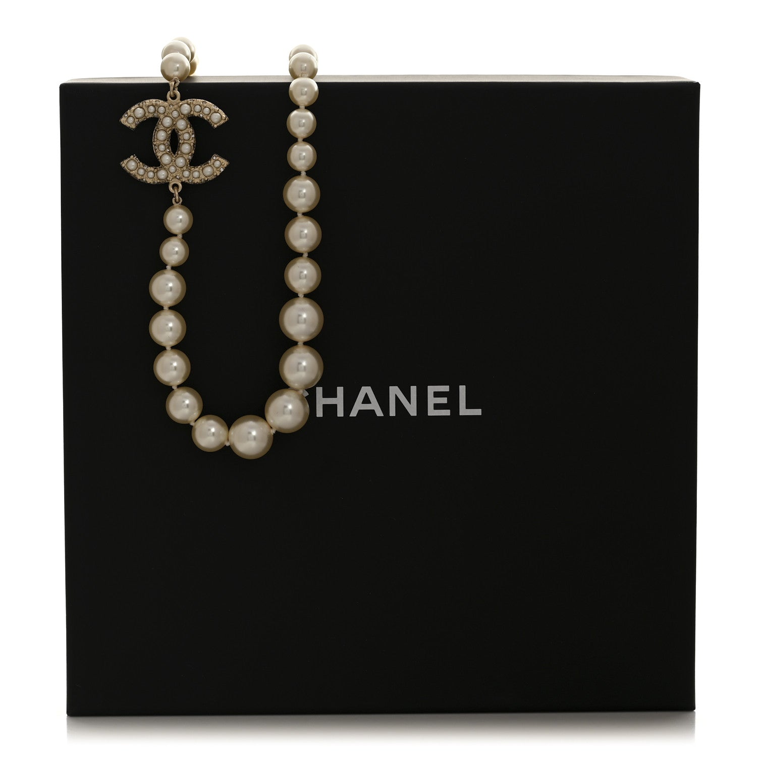 Chanel Pearl CC 100th Anniversary Necklace Light Gold 6 of 6
