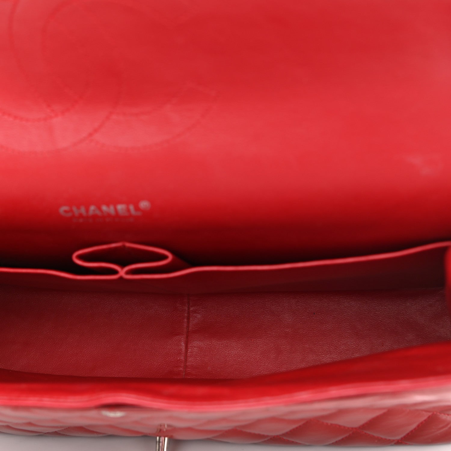 Chanel Patent Quilted Maxi Double Flap Red 5 of 13
