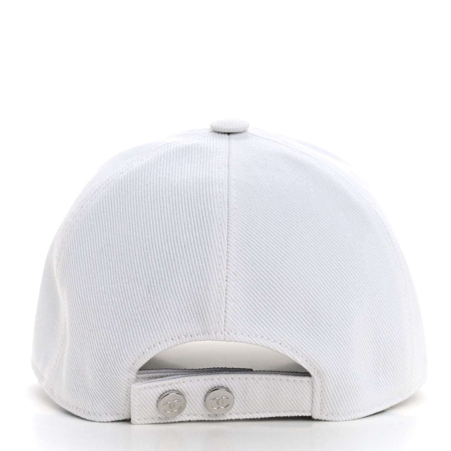 Chanel Cotton CC Cap Hat White Black 5 of 8