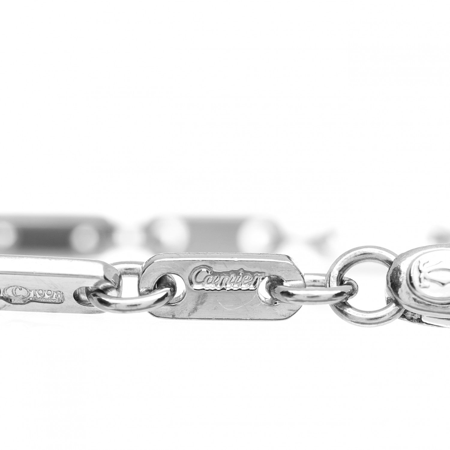 Cartier 18K White Gold 3.5mm Fidelity Link Bracelet 4 of 4