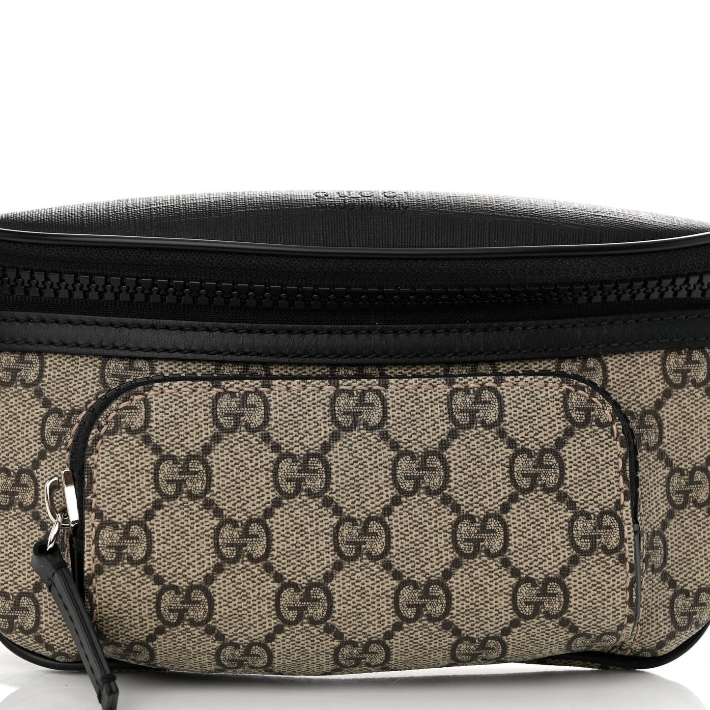 GG Supreme Monogram Belt Bag Black