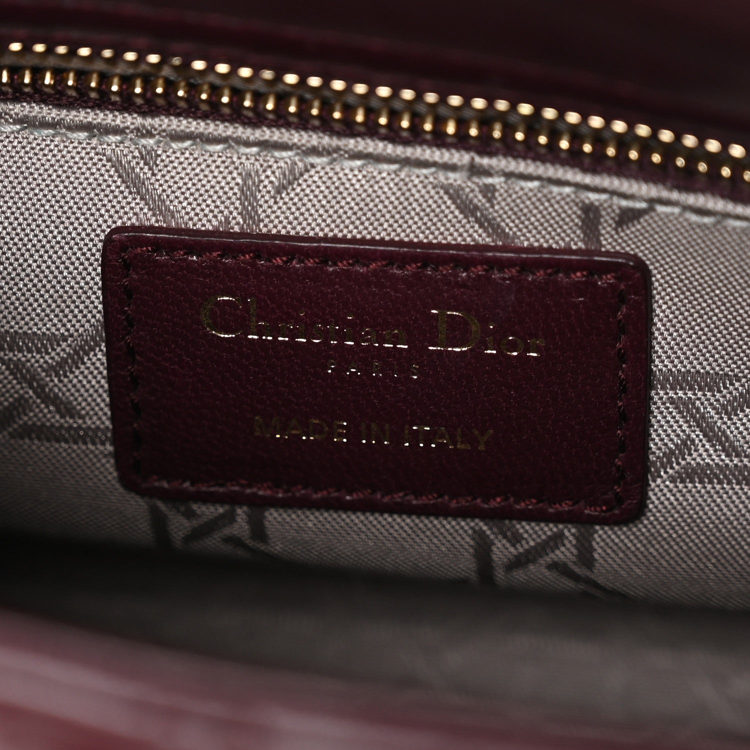 Christian Dior Lambskin Cannage Small Lucky Badges My Lady Dior Burgundy 6 of 11