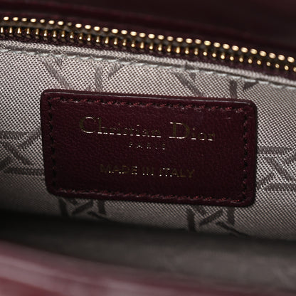 Christian Dior Lambskin Cannage Small Lucky Badges My Lady Dior Burgundy 6 of 11