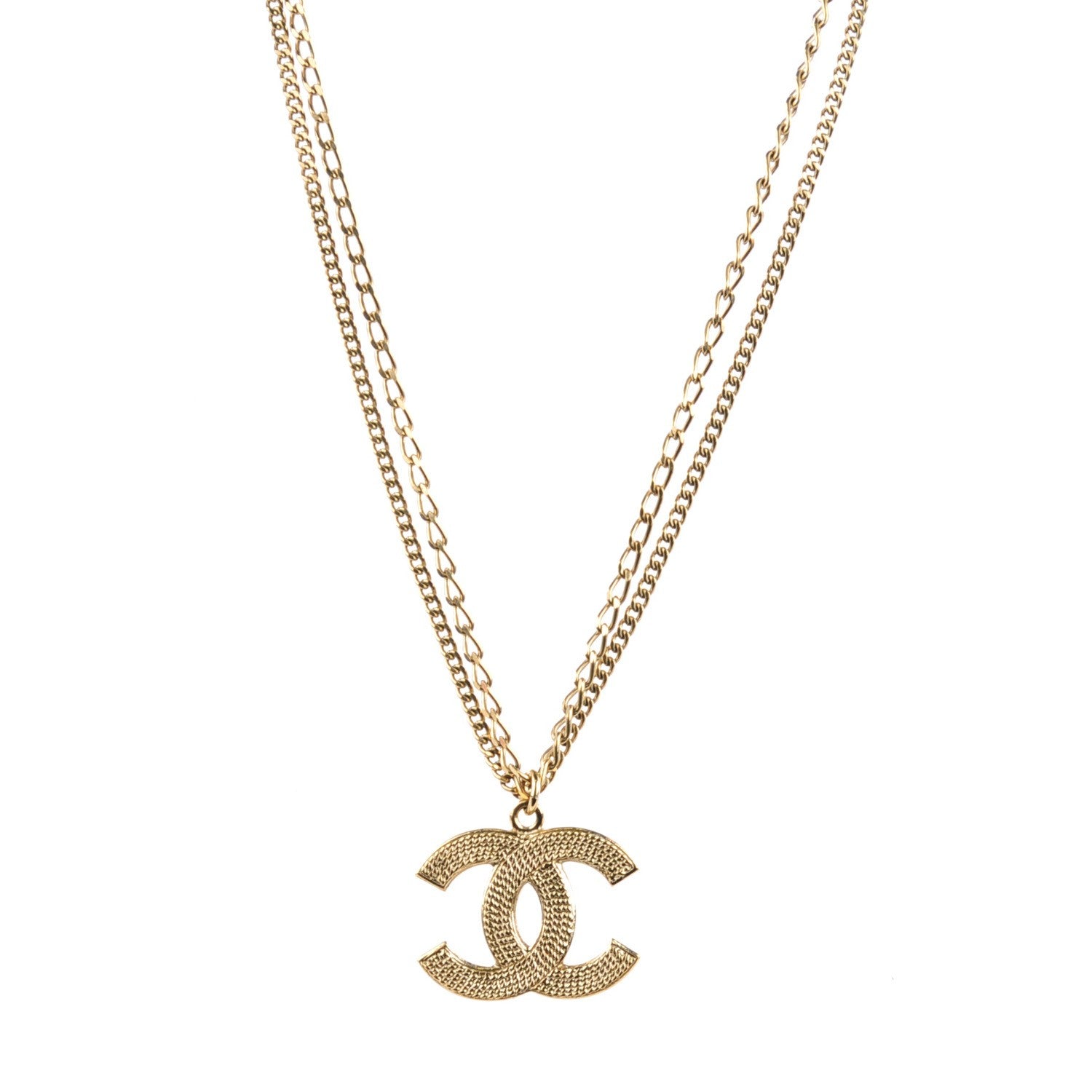 Chanel CC Pendant Necklace Gold 1 of 5