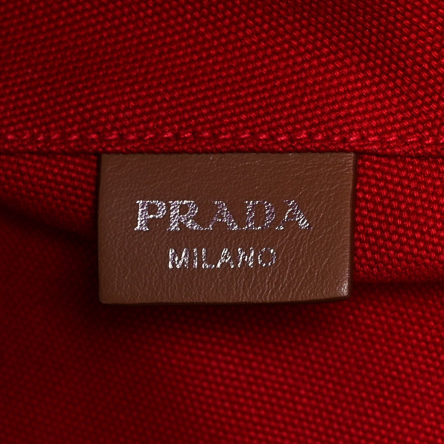 Canapa Logo Bucket Tote Rosso