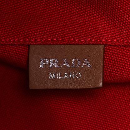 Prada Canapa Logo Bucket Tote Rosso 7 of 16