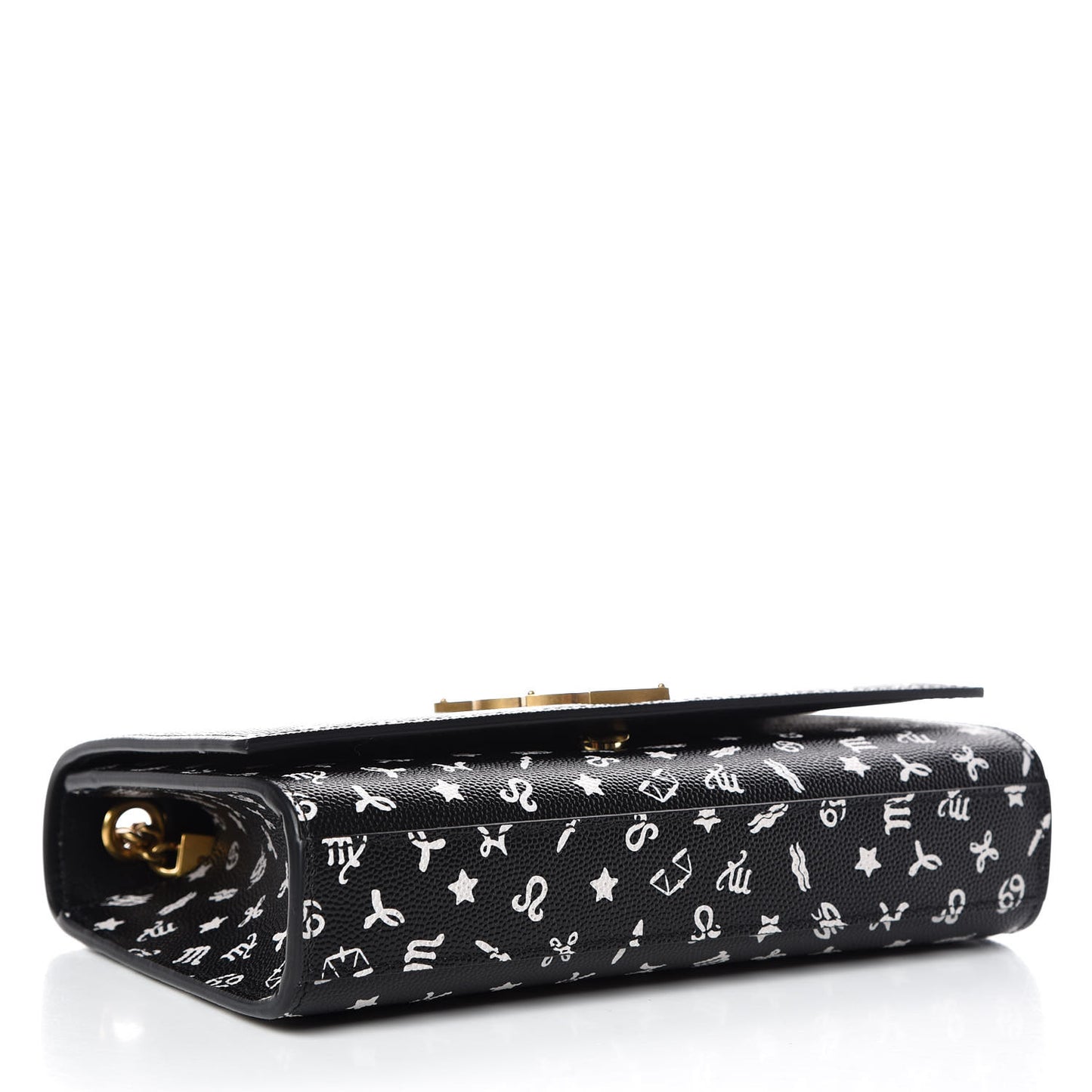 Grain De Poudre Zodiac Print Small Monogram Kate Satchel Black