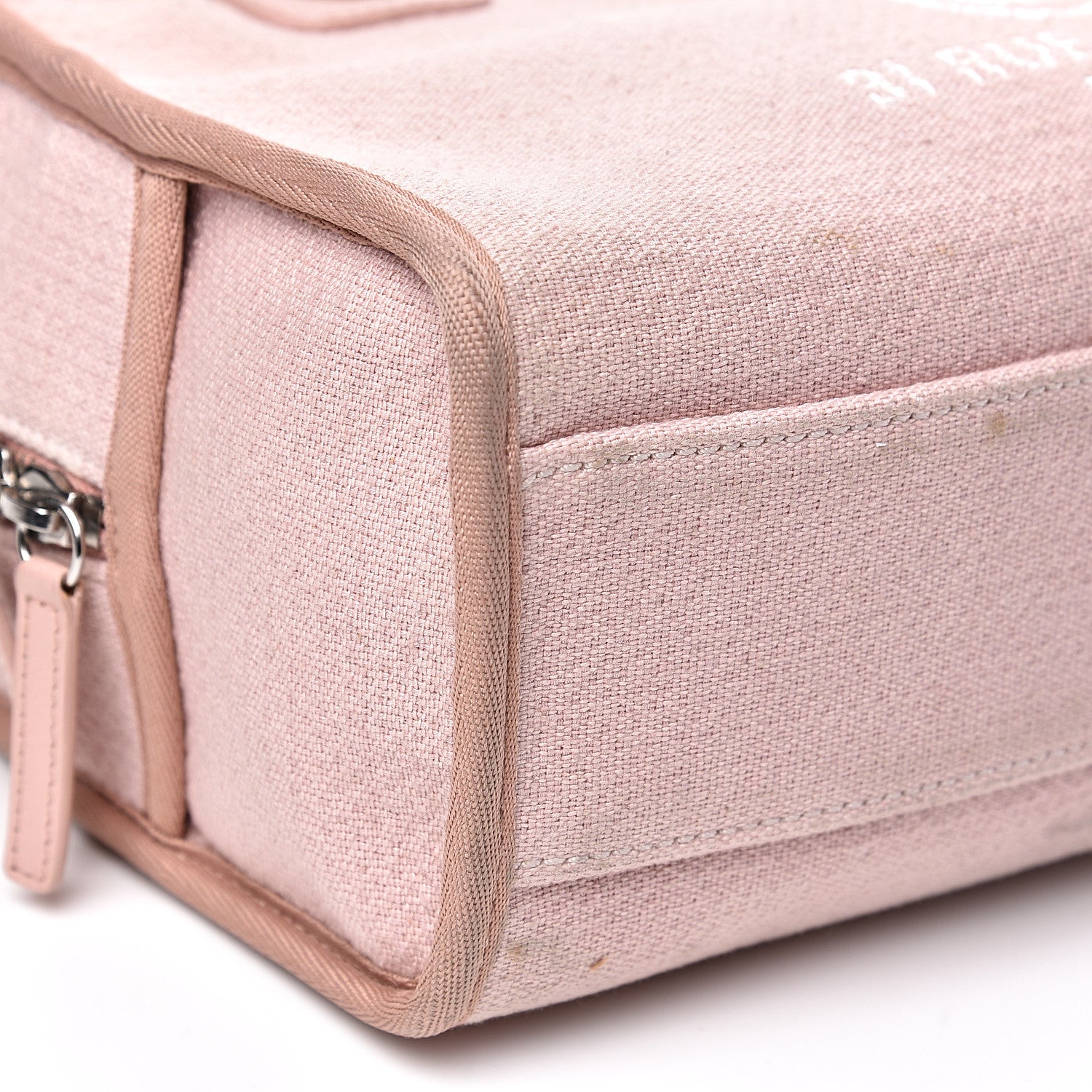 Chanel Canvas Deauville Small Bowling Bag Light Pink 7 of 17