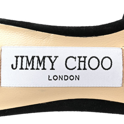 Jimmy Choo Suede Crystal Saeda 100 Pumps 35 Black 8 of 11