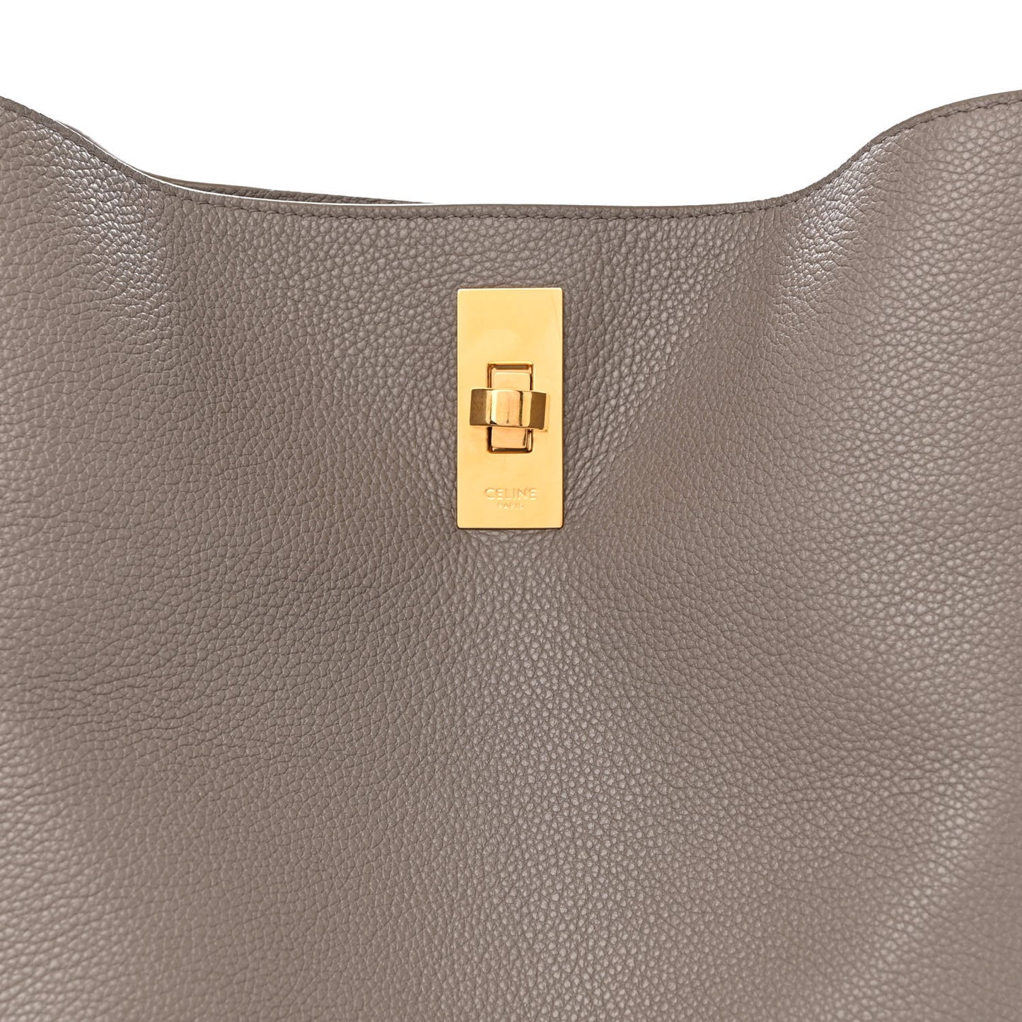 Supple Grained Calfskin Bucket 16 Bag Pebble
