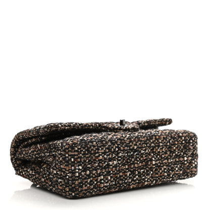 Chanel Tweed Quilted Medium Double Flap Brown 6 of 23