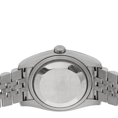 Rolex Stainless Steel 18K White Gold 36mm Oyster Perpetual Datejust Watch Silver 116234 4 of 5