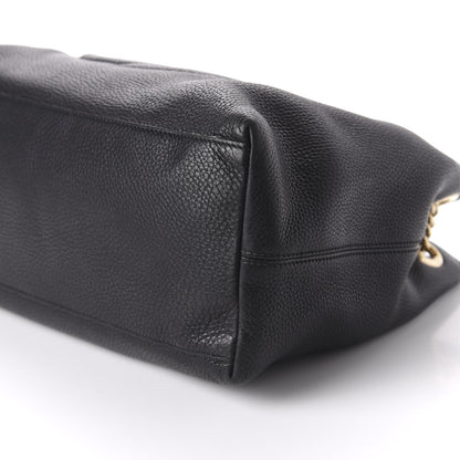 Gucci Pebbled Calfskin Medium Soho Chain Shoulder Bag Black 7 of 12