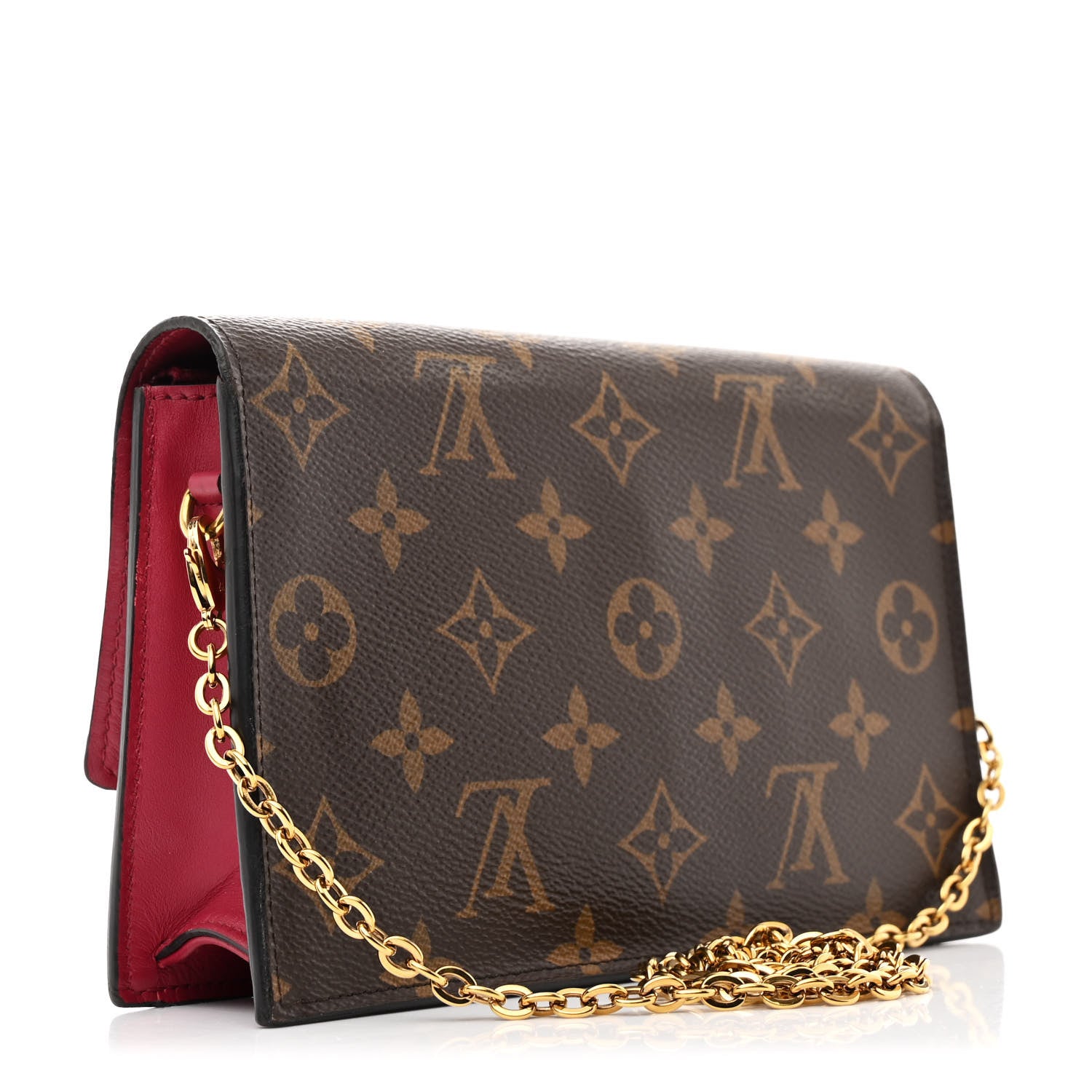 Louis Vuitton Monogram Flore Chain Wallet Fuchsia 3 of 9