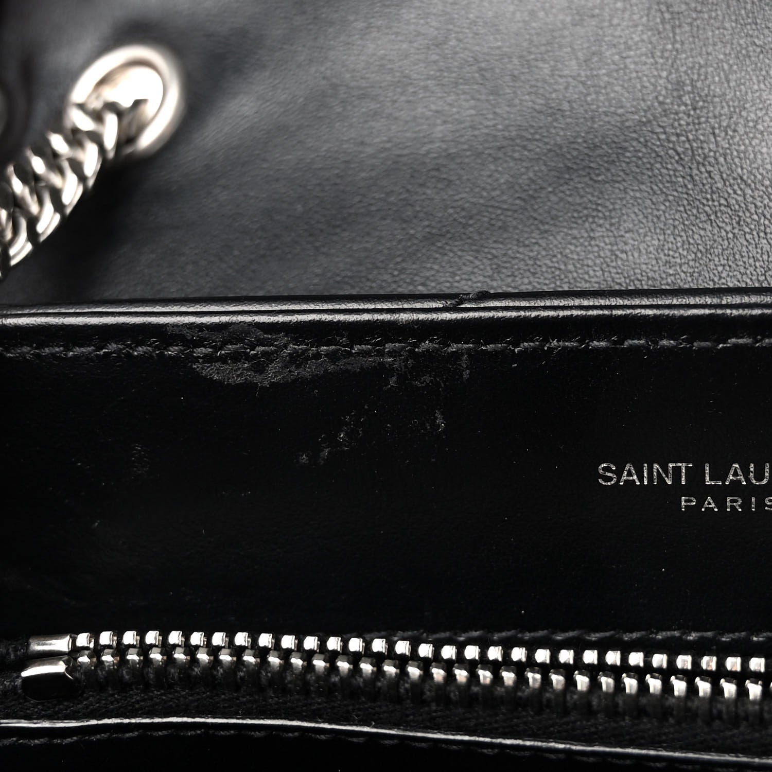 Saint Laurent Calfskin Y Quilted Monogram Small Loulou Chain Satchel Black 7 of 10