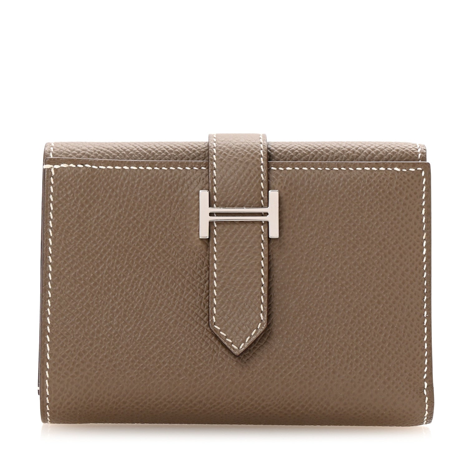 Hermes Epsom Tri-Fold Compact Bearn Wallet Etoupe 1 of 8