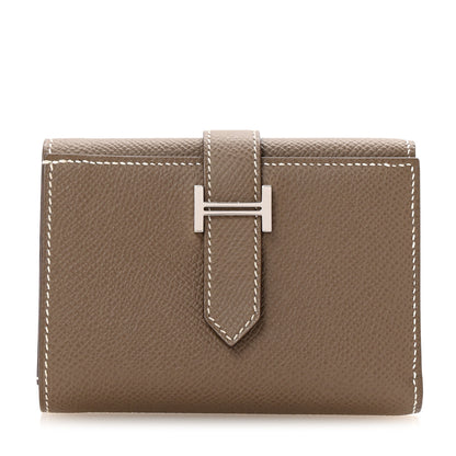 Hermes Epsom Tri-Fold Compact Bearn Wallet Etoupe 1 of 8