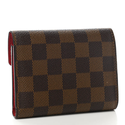 Louis Vuitton Damier Ebene Victorine Wallet Red 3 of 7