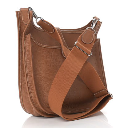 Hermes Taurillon Clemence Evelyne III PM Gold 3 of 9