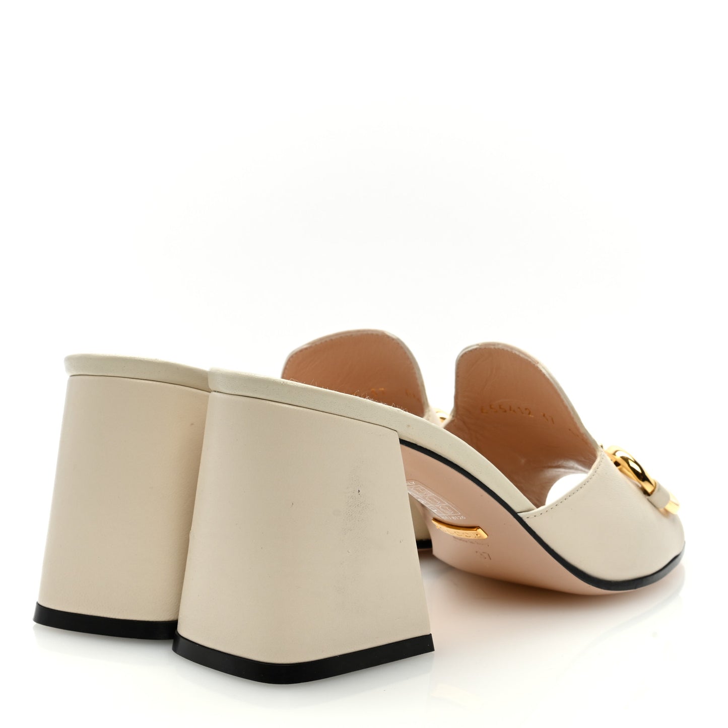 Nappa Horsebit 75mm Slide Sandals 37 Mystic White