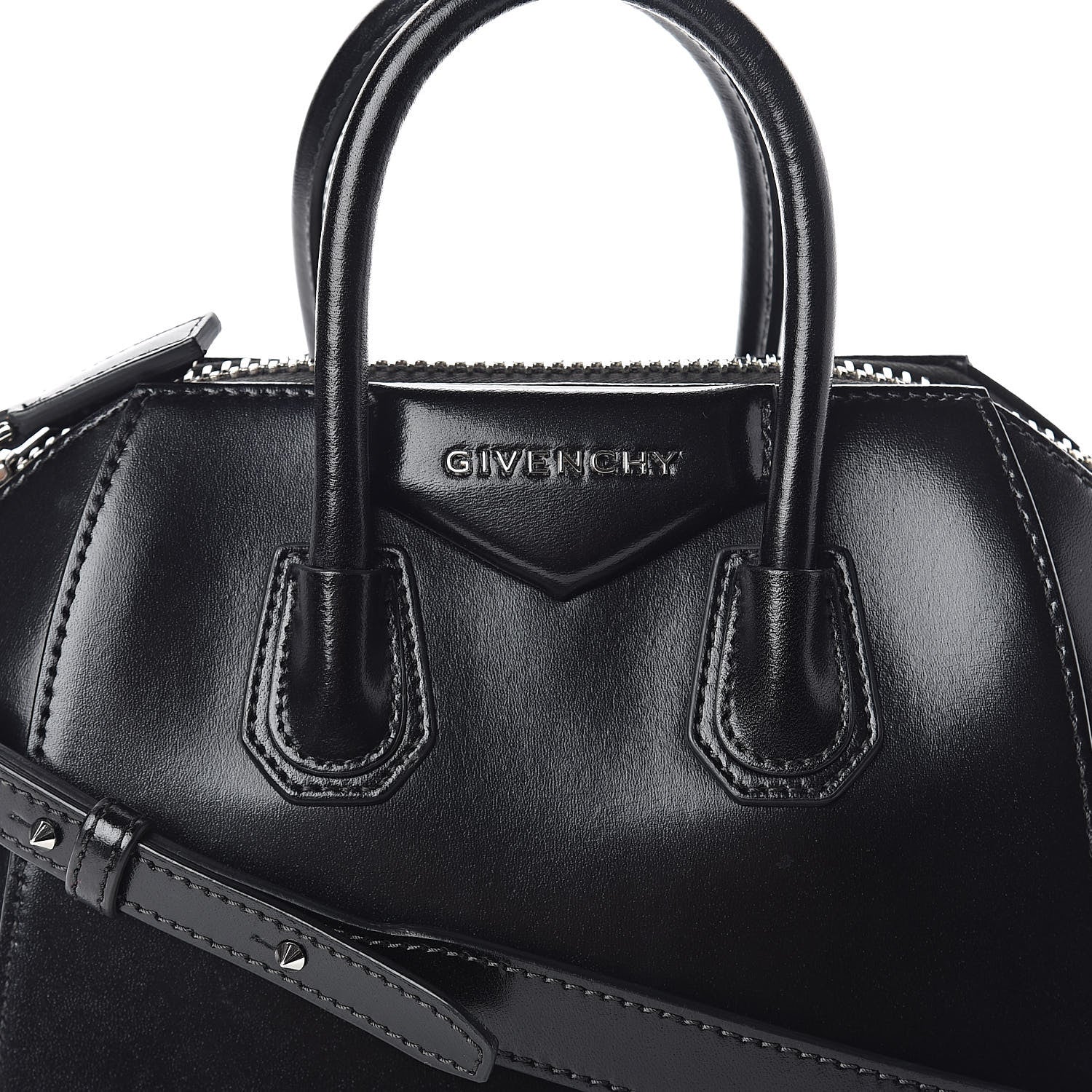 Givenchy Shiny Lord Calfskin Mini Antigona Black 7 of 9