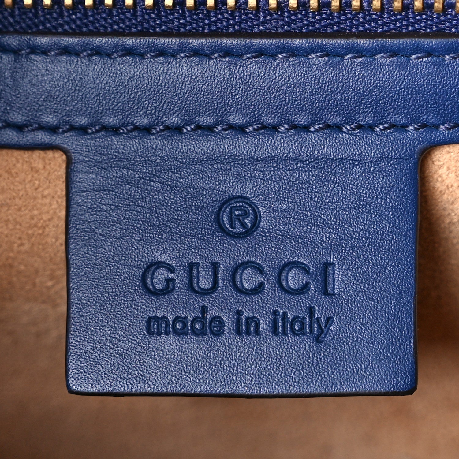 Gucci Vitello Fontanella Web Small Sylvie Shoulder Bag Blue Agata 5 of 9
