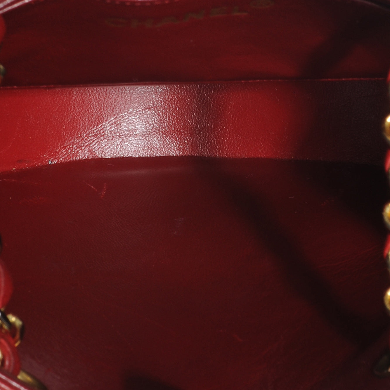 Lambskin Quilted Small Shoulder Bag Red