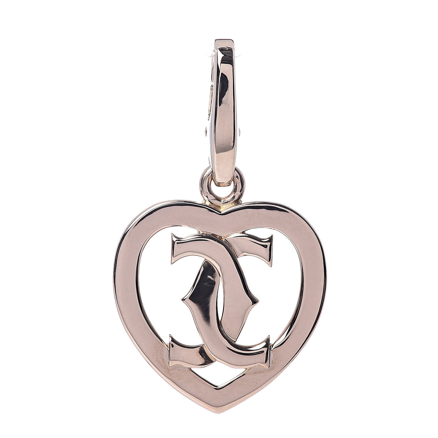 18K Pink Gold Heart Logo Charm