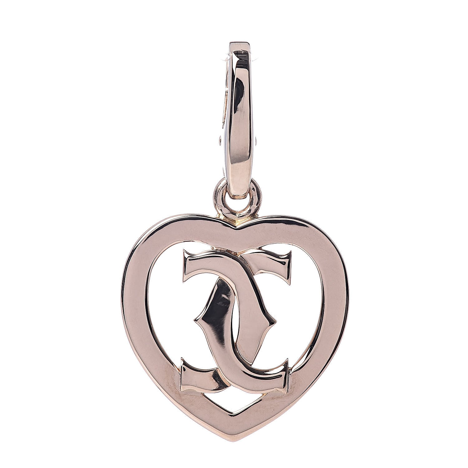 Cartier 18K Pink Gold Heart Logo Charm 1 of 3