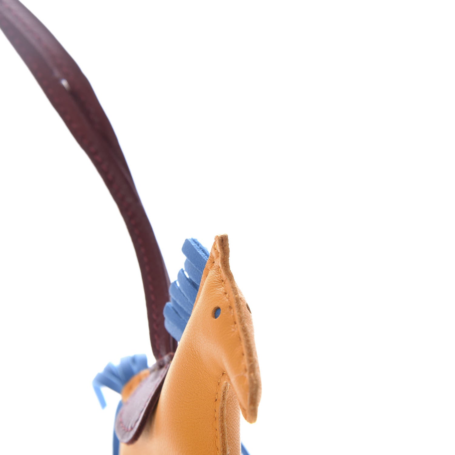 Hermes Milo Lambskin Grigri Rodeo Horse Bag Charm PM Jaune D'Or Bleu Zanzibar Rouge H 4 of 5