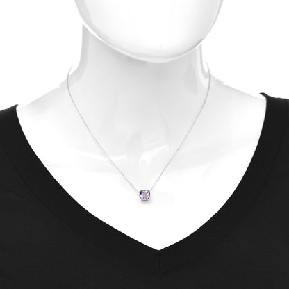 Tiffany Sterling Silver Amethyst Sparklers Pendant Necklace 2 of 4
