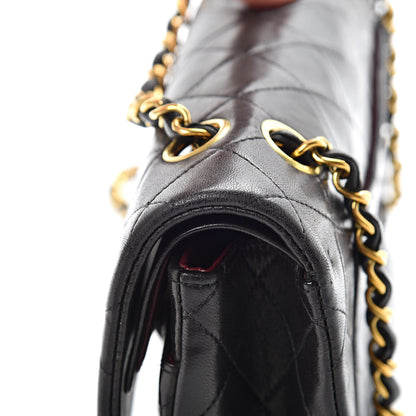 Chanel Lambskin Quilted Medium Double Flap Black 14 of 15