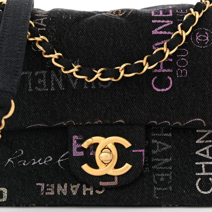 Chanel Denim Quilted Denim Mood Mini Rectangular Flap Black Multicolor 8 of 10