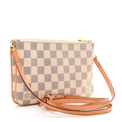 Louis Vuitton Damier Azur Double Zip Pochette 3 of 13